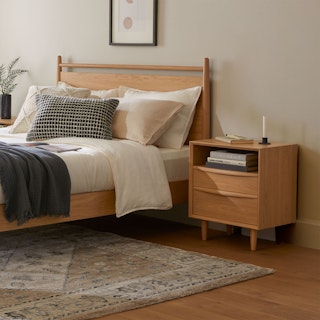 Lenia 2-Drawer Nightstand - White Oak
