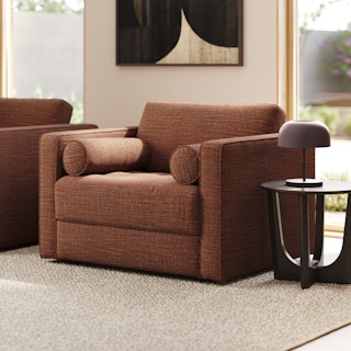 Sven 45.5" Tufted Sleeper Chair - Napa Rust