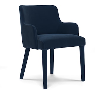 Harris Velvet Dining Armchair - Hale Navy