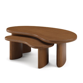 Neah 49" Nesting Coffee Table Set - Smoked Oak